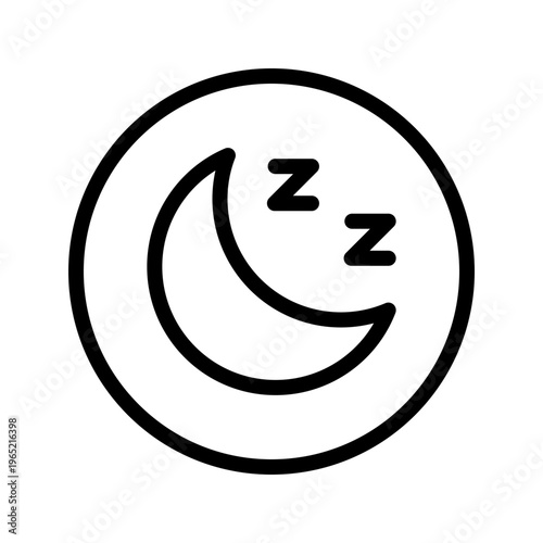 Peaceful sleep icon set modern bedtime, relaxation, dreaming and healthy night routine visuals