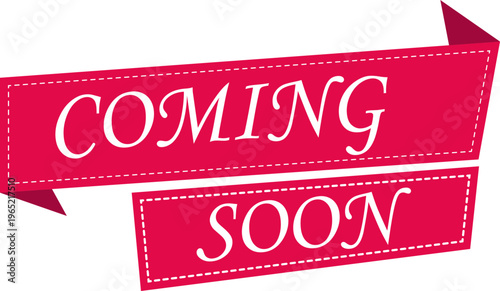 Coming soon icon collection group modern announcement sign symbol label badge notice message update release launch reminder alert marketing promotion design flat vector.
