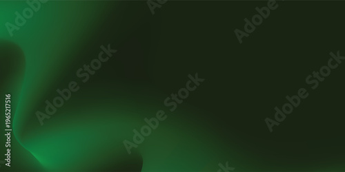 Fluid green gradient mesh background modern template copy space. Colour gradation backdrop design, ultra smooth gradient blending