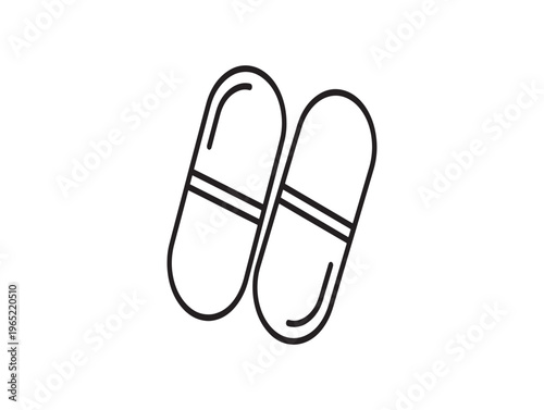 Pill icons, capsule shapes, medicine symbols, health graphics isolated on White Background