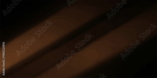 A close up of an old book on wooden furniture features a dark background with stripes and subtle light reflecting off metal design elements