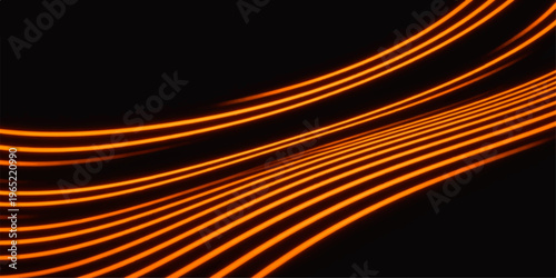 Abstract background vector illustration featuring a bright rainbow wave pattern with glowing gold energy lines and fractal motion texture over a sleek black space backdrop