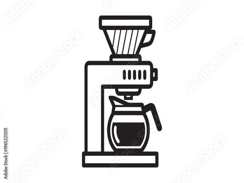 Coffee maker icon, coffee machine symbol, kitchen appliance, coffee brewer