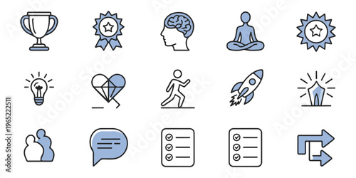Comprehensive collection of 42 black and white linear icons representing human relationships and connections