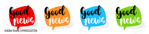 Text "Good news" on speech bubble