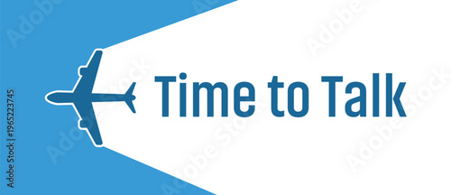 time to talk text on white background