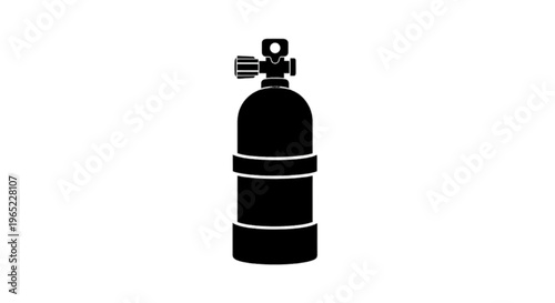 Vector illustration of scuba diving oxygen tank icon on a transparent background