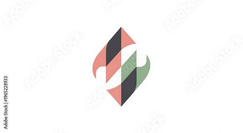 Abstract geometric shape with multicolored diagonal stripes on a white background Free Download Abstract geometric shape with multicolored diagonal stripes on a white background - GFXLoad
