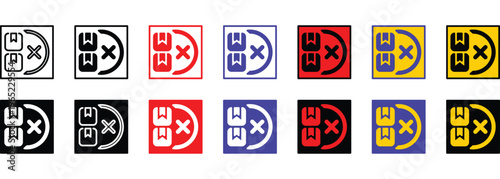 Do Not Stack banner web icon line outline color vector illustration