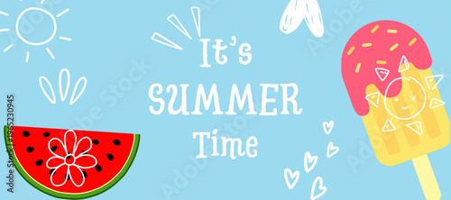 Summer time vector template design. It's summer time 
