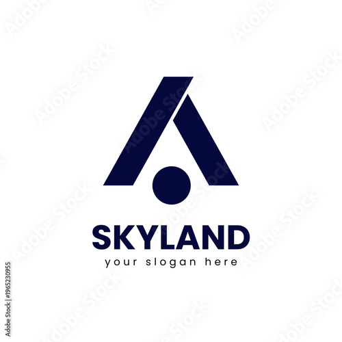 Minimalist Modern Letter A Triangle Shape Corporate Identity Logo Design