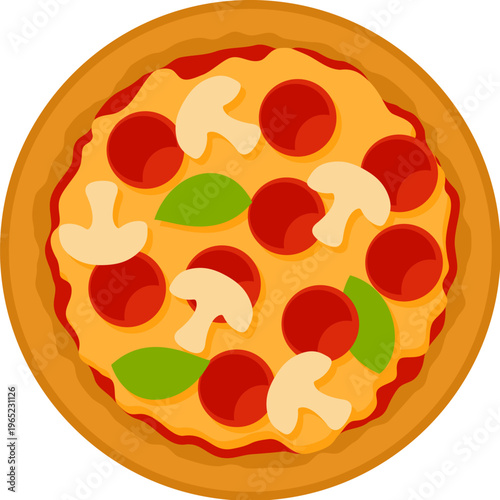 Illustration of pepperoni p...