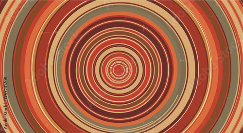 Concentric circles in warm earthy tones with a subtle textured finish