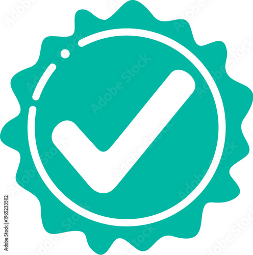 Checkmark Approval Badge Icon Quality Verified Certified Symbol