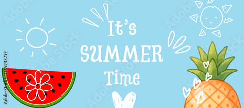 Summer time vector template design. It's summer time 
