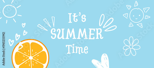 Summer time vector template design. It's summer time 

