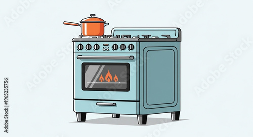 gas stove isolated on white