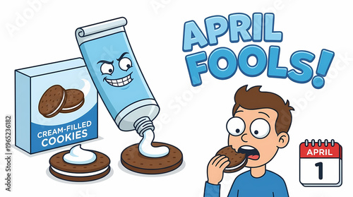 Man eating cream filled chocolate cookie.