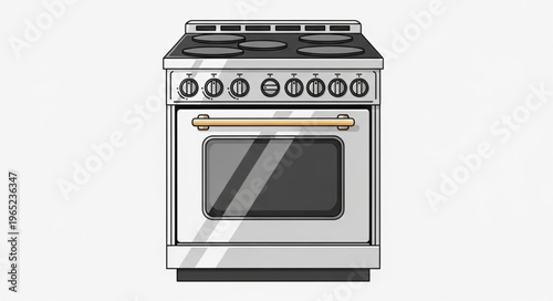 gas stove isolated on white background