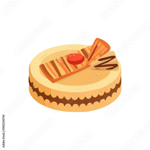 A delicious slice of strawberry cheesecake on a white plate with creamy layers and fresh berries on top