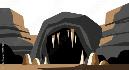 vector illustration of a desert landscape