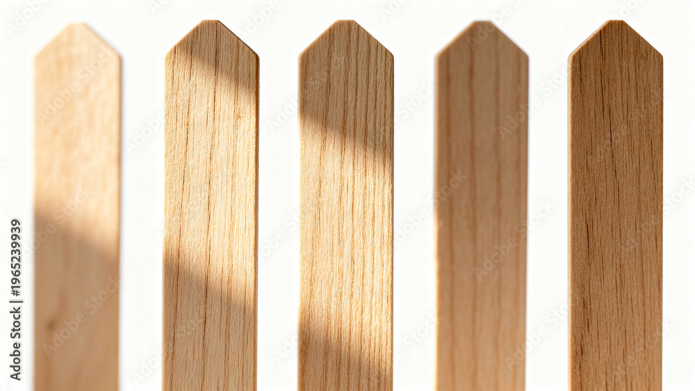 Naklejka premium Empty Wooden Garden Seed Marker Isolated