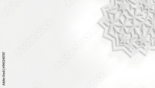 Intricate white geometric pattern design ideal for presentations, celebrations, and elegant backgrounds