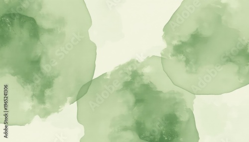 Soft green watercolor washes for tranquil backgrounds in presentations, events, and diverse creative projects
