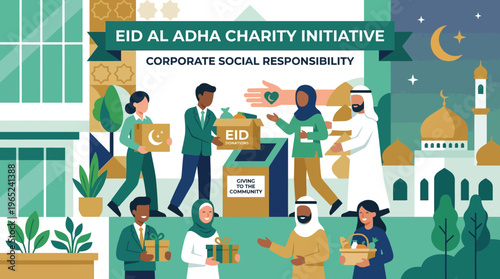 Charity Drive Volunteers Donors and CSR Campaign.