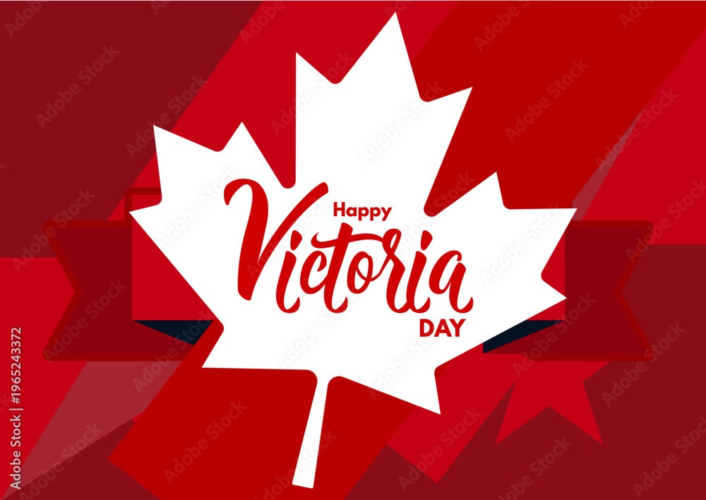 Fototapeta premium Happy Victoria Day - poster, banner, background - vector illustration