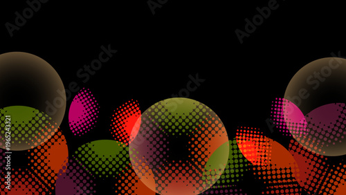 ハーフトーン背景素材。ビビッドカラー。