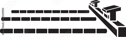 Black brick wall, brick pattern, masonry texture, vector background