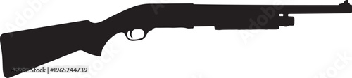 Rifle, shotgun, gun silhouette, black, vector, hunting, weapon