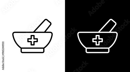 Pharmaceutical  White Icon Set Design