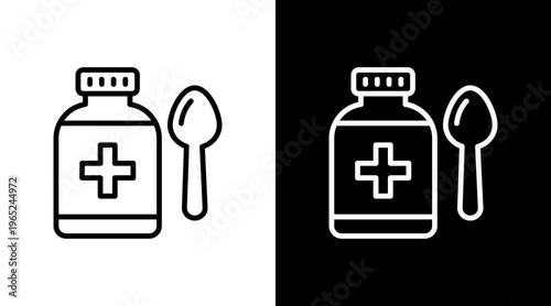 Syrup  White Icon Set Design