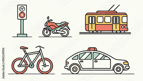 A set of  vector illustrations on auto themes. Cars, spare parts, repairs, gas stations. Vector for design, advertising of car service stations, transport logistics.