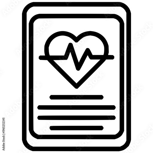 Heartbeat monitor icon representing cardiovascular health and medical technology