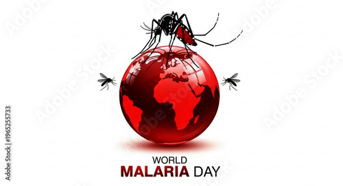 World Malaria Day Awareness Campaign Vector Illustration