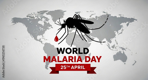 World Malaria Day Awareness Campaign Vector Graphic
