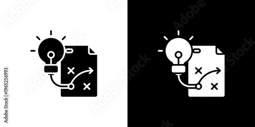 Strategic Plan Icon Sheet Black And White