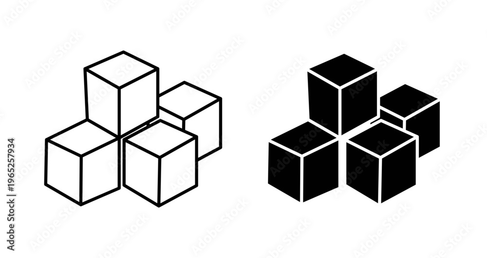 Obraz premium Boxes icon graphic vector. icon collection