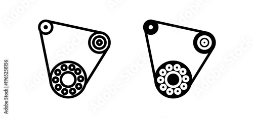 car fan belt icon graphic vector. icon collection