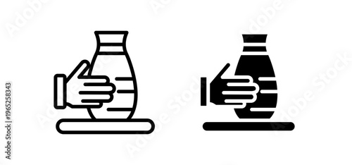 clay crafting icon graphic vector. icon collection