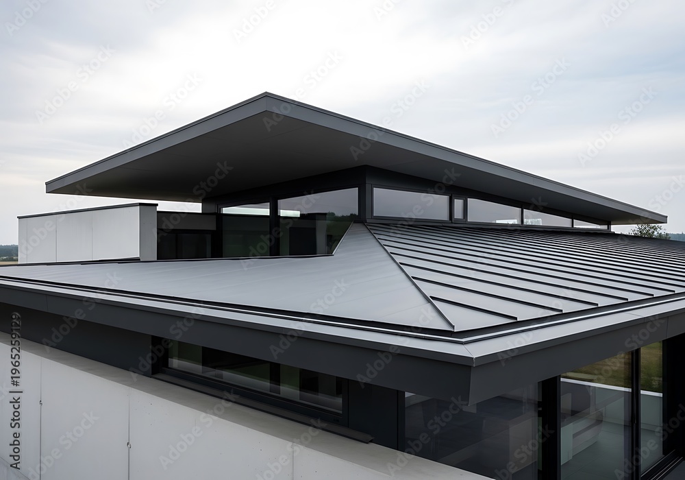 Fototapeta premium Architectural marvel, refined residential building with modern lines and design