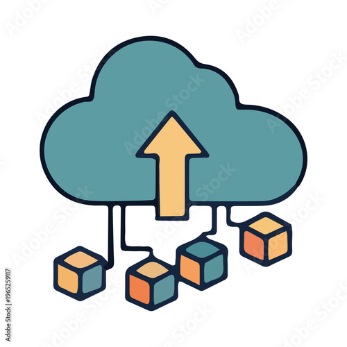Cloud Data Upload Icon