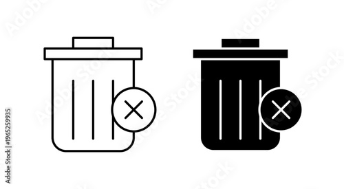 Delete icon graphic vector. icon collection