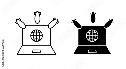 Ddos icon graphic vector. icon collection