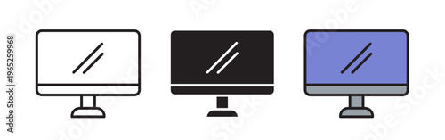 Desktop computer icon graphic vector. icon collection