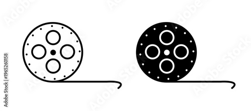 Film roll icon graphic vector. icon collection
