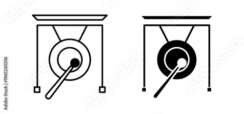 Gong icon graphic vector. icon collection